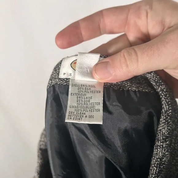 Talbots Midi Skirt Women's 6 Petite Grey Wool Silk Blend Side Zip Pull On - Picture 7 of 7